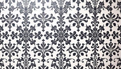 Fototapeta premium damask wallpaper, papercraft. White tone