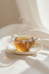 a cup of tea in delicate silks