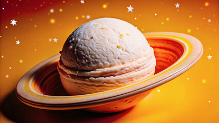 Saturn-shaped ice cream scoop