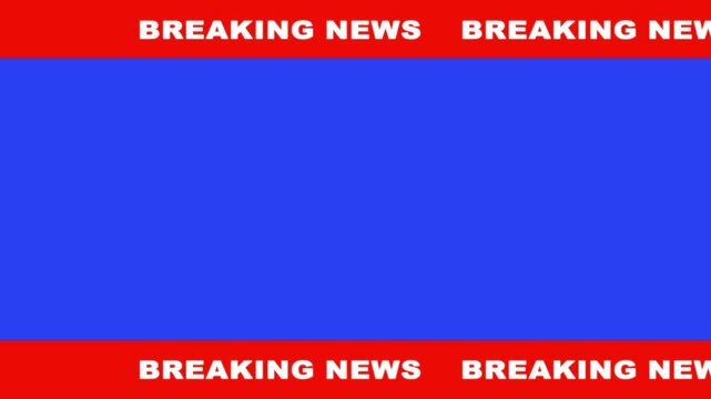 News lower third background overlay template with green screen, TV broadcast style animation for breaking news or live updates. Breaking news lower third 3rd chyron.