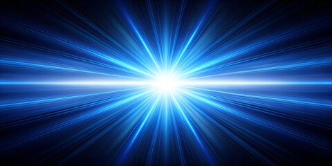 Abstract blue background with rays. Flash. Rays of light. Blue star flash. Flash of blue light
