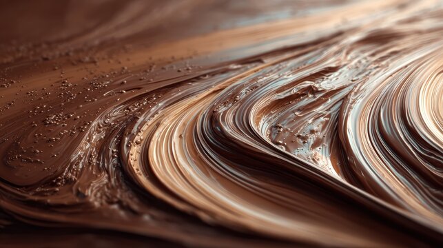 Aerial abstract flowing chocolate river background