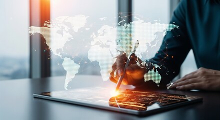 businessman using laptop