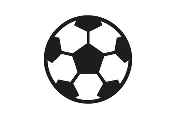 Fototapeta premium Soccer ball dark silhouette icon representing football sport, team game, championship, and competition symbols on transparent background