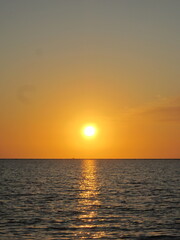 Clear sunset over the sea