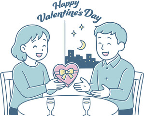 バレンタインデートをしているカップル
Couple on a Valentine's date