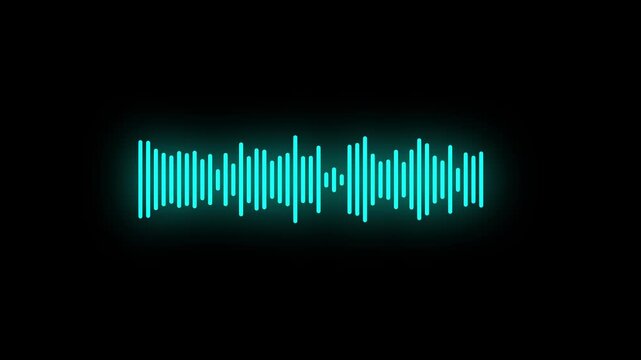 Dynamic equalizer visual effect, Abstract sound waves, Digital simple equalizer (sound wave), on isolated black background.