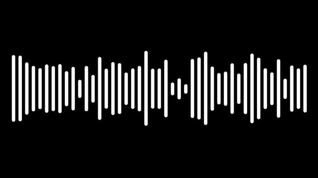 Dynamic equalizer visual effect, Abstract sound waves, Digital simple equalizer (sound wave), on isolated black background.