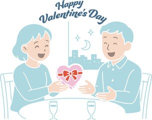 バレンタインデートをしているカップル、線なし
Couple on a Valentine's date, no lines