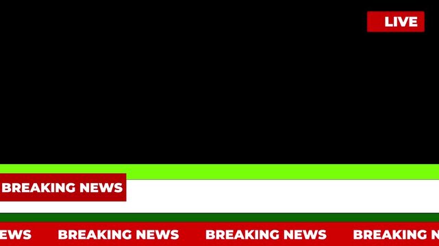 Cable News Lower Third Breaking News Chyron Transparent Background