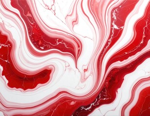 Swirling abstract in red and white tones, creating marbled effect