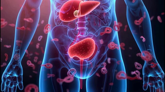 Visualizing Human Urinary System with Bladder and Kidneys Anatomy in 3D Medical Animation