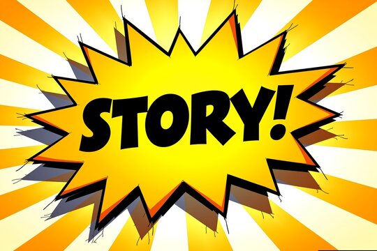 Vibrant comic-style explosion burst. Bold "PART!" text center. Dynamic yellow and white rays radiate energy, cartoon action graphic design.