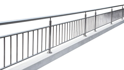 Sleek modern stainless steel railing provides safety and elegant design for any contemporary architectural project