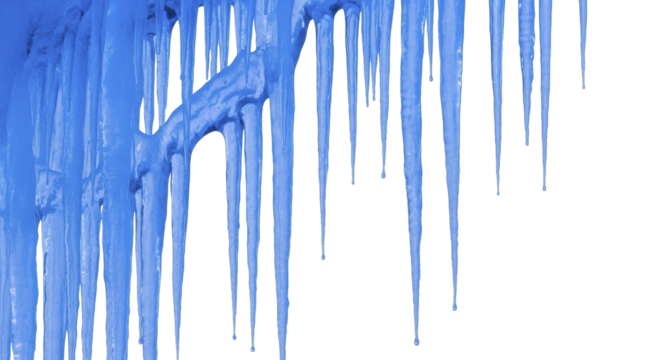  Blue winter icicles dripping with water on a transparent background PNG image PNG file