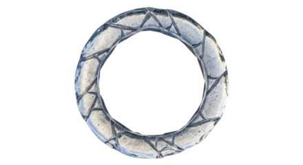  Rough textured ice ring on a transparent background, PNG image, abstract cold frosty circular shape, frozen liquid frame, winter element PNG file