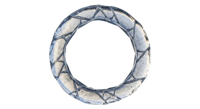 Rough textured ice ring on a transparent background, PNG image, abstract cold frosty circular shape, frozen liquid frame, winter element PNG file