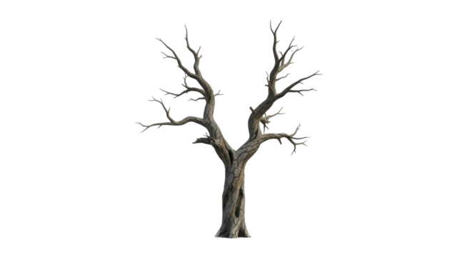  Bare withered gnarled tree branches on a transparent background PNG image PNG file
