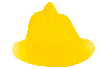 Yellow Fish Jelly Gummy Candy Isolated on White Background