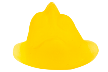 Yellow Fish Jelly Gummy Candy Isolated on White Background