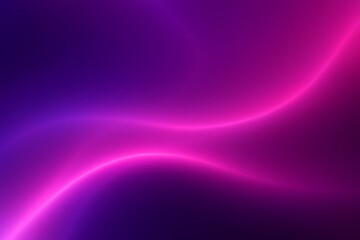 Vibrant pink and purple glowing neon light waves abstract background