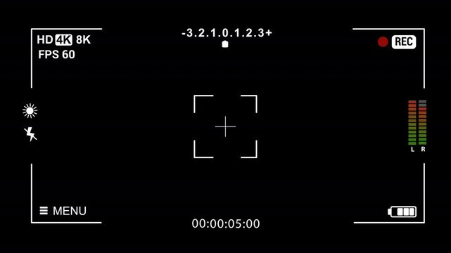 Recording camera screen overlay and screen interface on  alpha channel with multiple settings and timer. 4k alpha channel.
