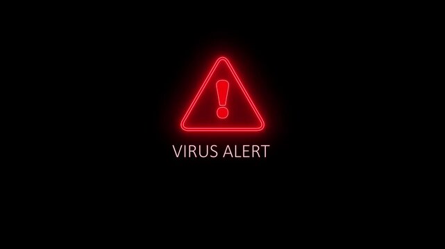 Virus alert icon with binary code background. The attention grabbing icon highlights the importance of digital safety in today's interconnected world.