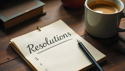 Visual representation of new year resolutions, highlighting goal-setting techniques with a vision board and motivational themes