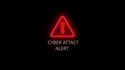 Cyber attack alert icon with binary code background. The attention grabbing icon highlights the importance of digital safety in today's interconnected world.
