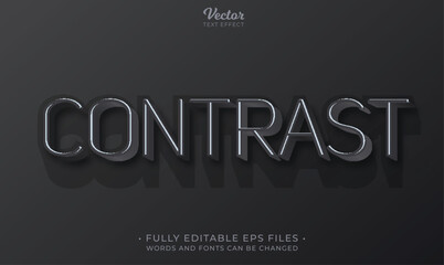 Contrast text effect editable eps cc file