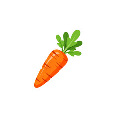 Fresh Orange Carrot with Green Leaves