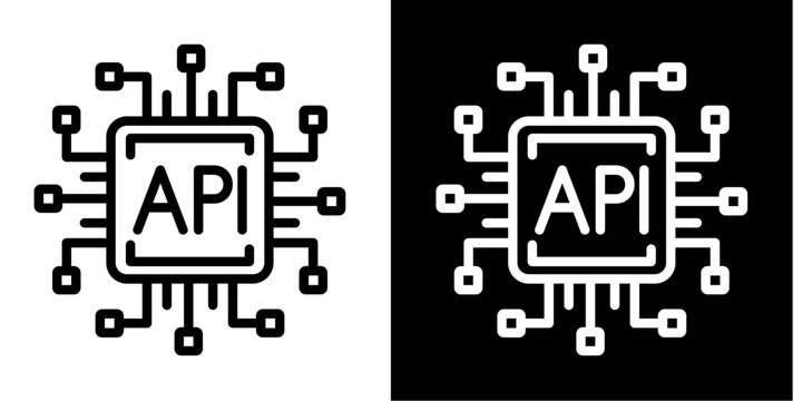 API Connection Icon Set Multiple Style Collection
