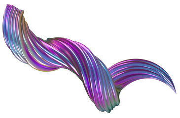 3d abstract gradient swirl brush fluid element