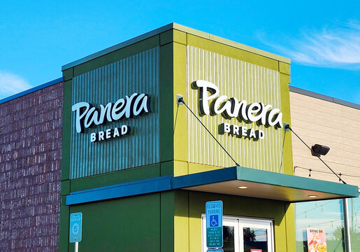 Panera Bread Restaurant Sign, Virginia, USA