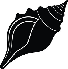 Elegant shankha conch shell icon for spiritual and nautical themes