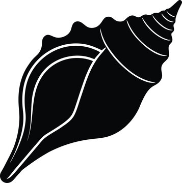 Elegant shankha conch shell icon for spiritual and nautical themes