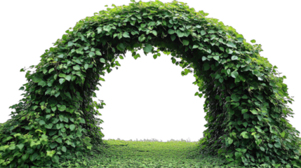 Lush green ivy forming an archway in a natural setting