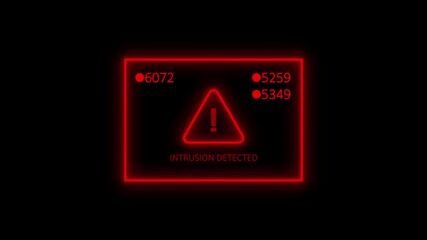 Intrusion detected warning. Cyber security defense and system protection from hackers, secure digital systems, cyber attack prevention. Digital security and risk control. - Powered by Adobe