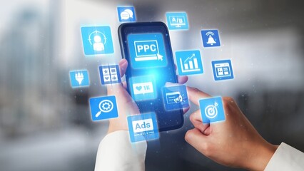 Concept of marketing online strategy using digital marketing, PPC campaigns, social media ads, and SEO analytics. Marketing online improves visibility, digital marketing drives engagement. Gist