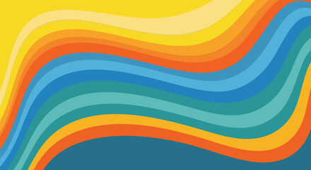 Colorful abstract waves background design illustration