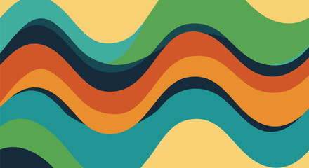 Abstract wavy colorful background design illustration