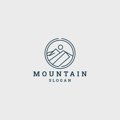 Mountain logo style icon design template vector illustration