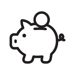 Obraz premium Piggy Bank Icon with Coin Illustration Representing Savings Financial Planning and Investment Strategy for Future Growth
