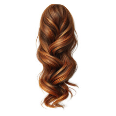 Naklejka premium Swirl of black and dark brown brunette hair concept. Luxurious wavy hair with rich, warm brown tones for styling.