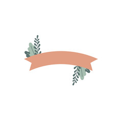 Floral Ribbon Banner