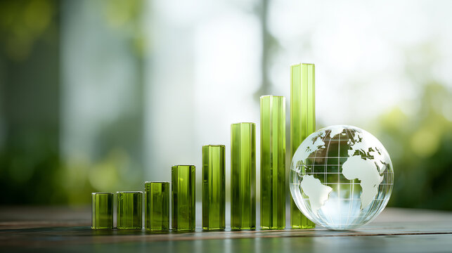 Nature inspired finance graph with eco global success idea - Powered by Adobe