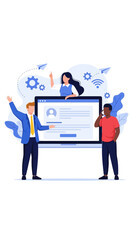 Team Collaboration on a Digital Profile Interface.