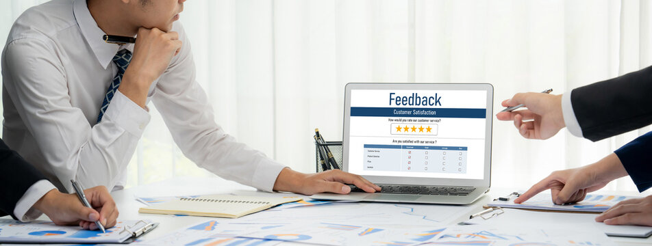 Customer feedback and review analysis by brisk computer software for corporate business - Powered by Adobe