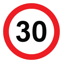 Speed limit 30 sign