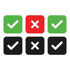 Checkmark and cross icons